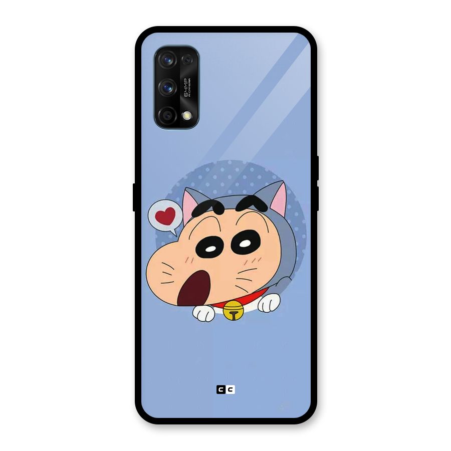 Cat Shinchan Glass Back Case for Realme 7 Pro