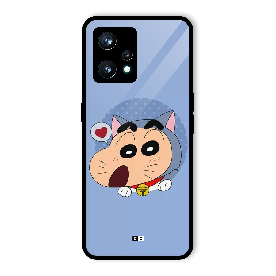 Cat Shinchan Glass Back Case for Realme 9 Pro Plus 5G