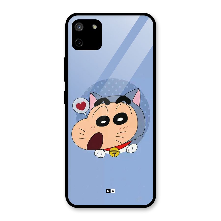 Cat Shinchan Glass Back Case for Realme C11