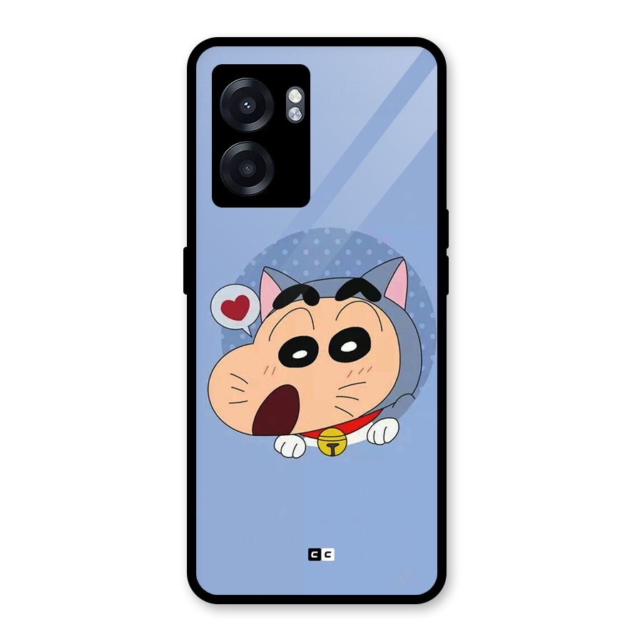 Cat Shinchan Glass Back Case for Realme Narzo 50 5G