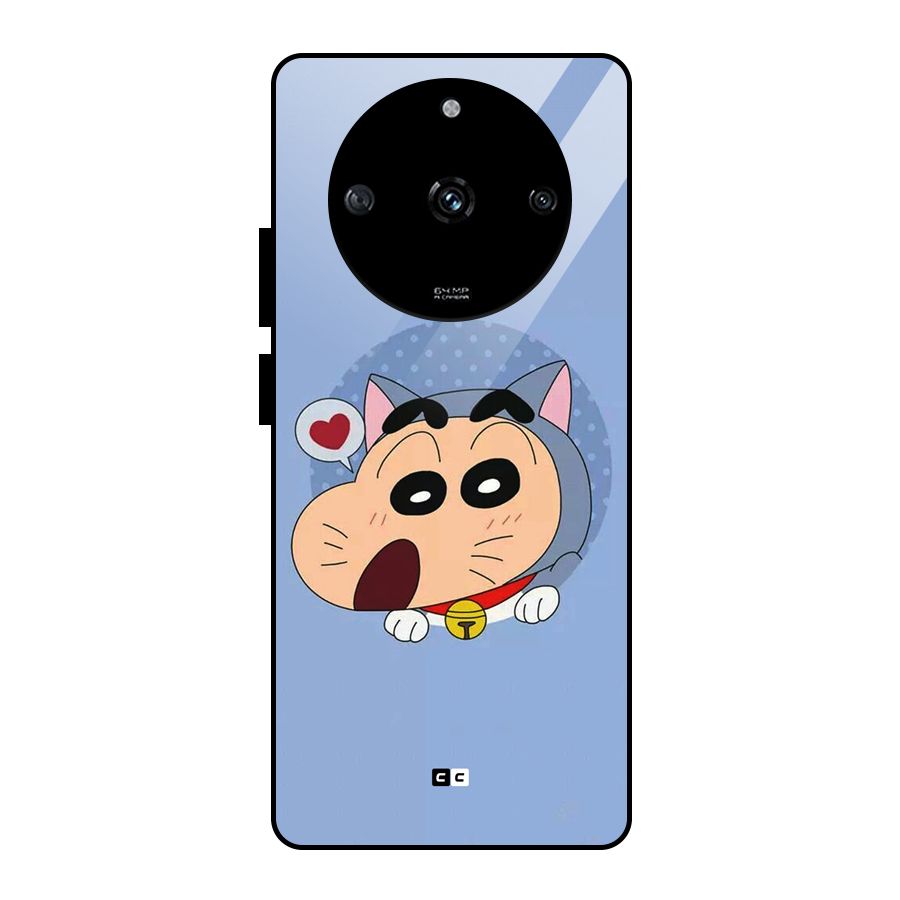 Cat Shinchan Glass Back Case for Realme Narzo 60 5G