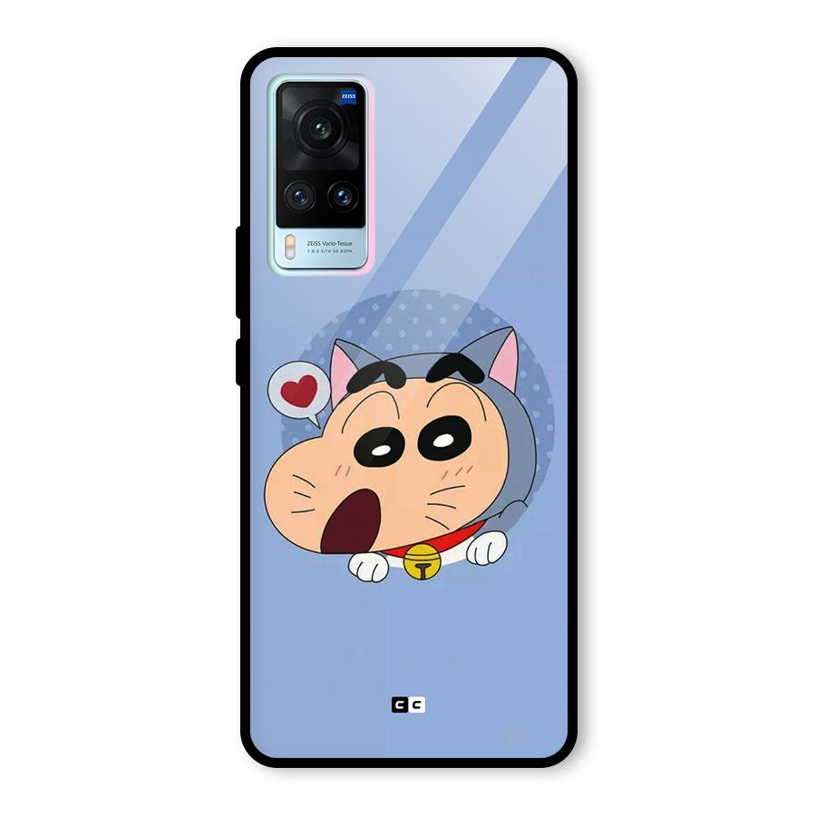 Cat Shinchan Glass Back Case for Vivo X60