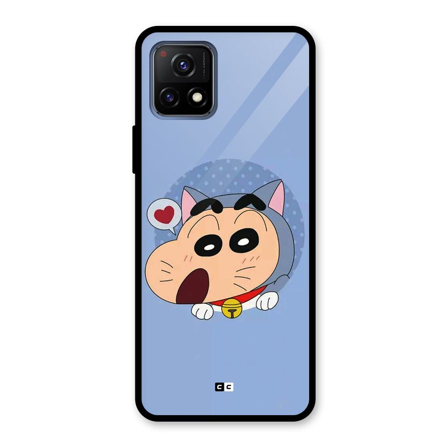Cat Shinchan Glass Back Case for Vivo Y72 5G