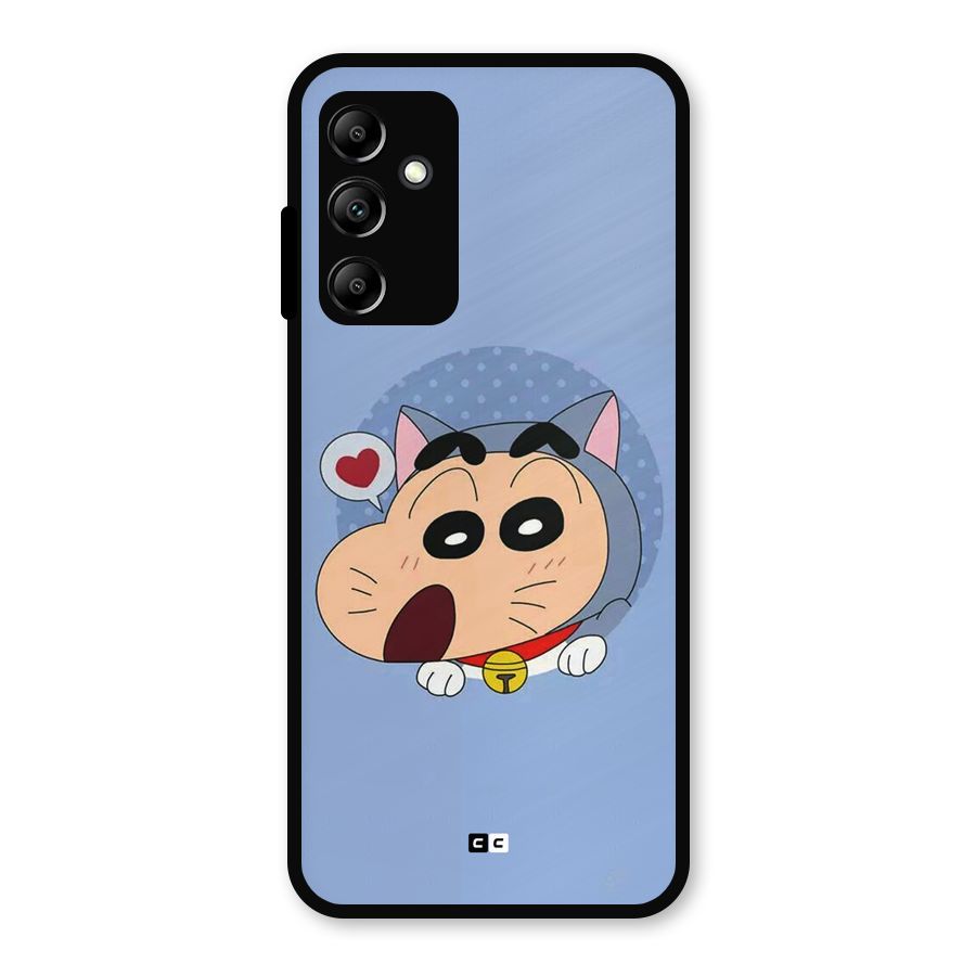 Cat Shinchan Metal Back Case for Galaxy A14 5G