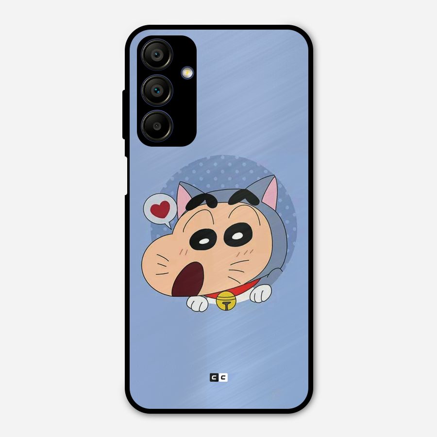 Cat Shinchan Metal Back Case for Galaxy A15 5G