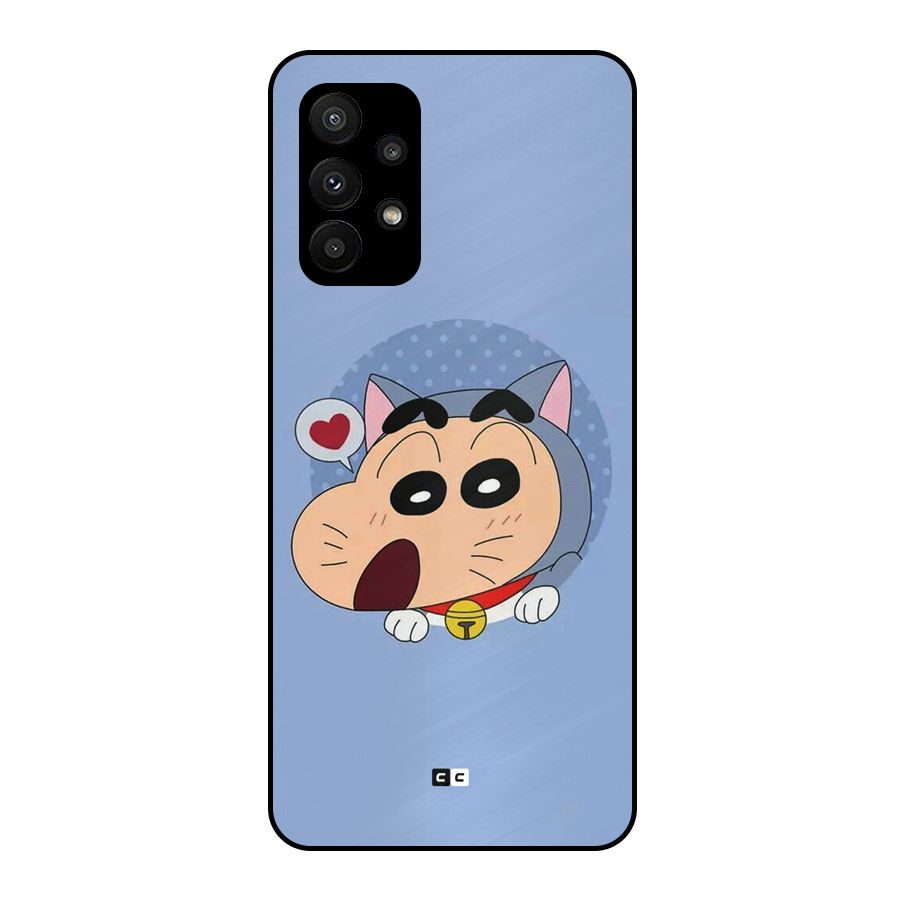 Cat Shinchan Metal Back Case for Galaxy A23
