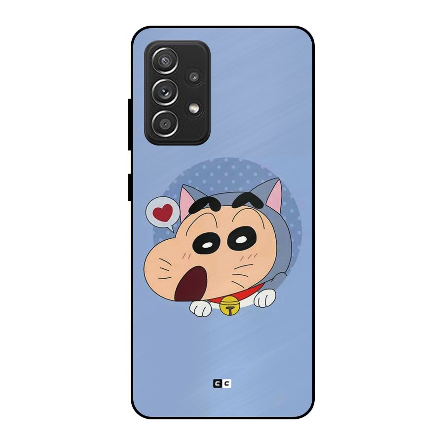 Cat Shinchan Metal Back Case for Galaxy A52