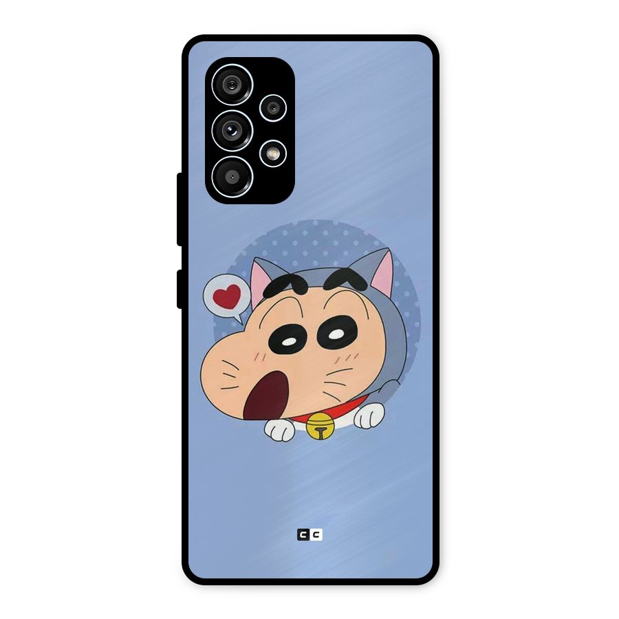 Cat Shinchan Metal Back Case for Galaxy A53 5G