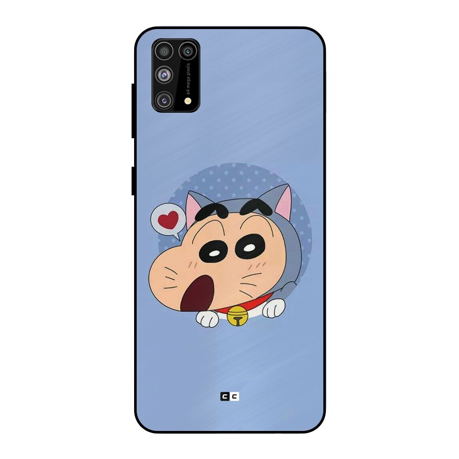 Cat Shinchan Metal Back Case for Galaxy F41