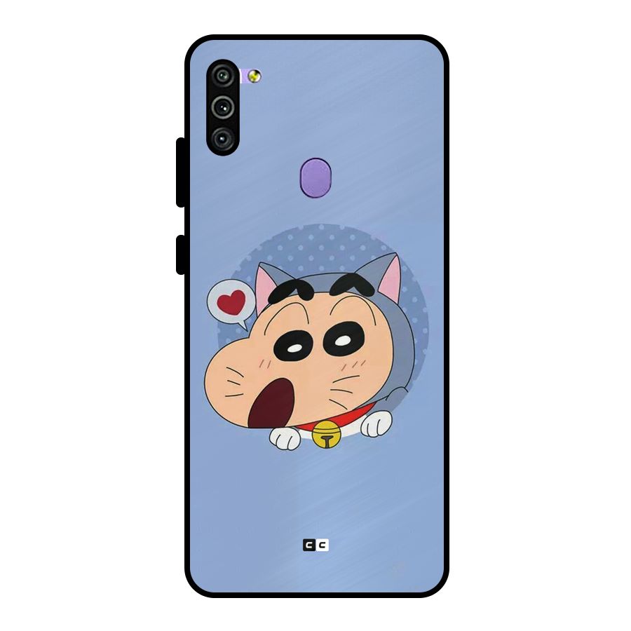 Cat Shinchan Metal Back Case for Galaxy M11