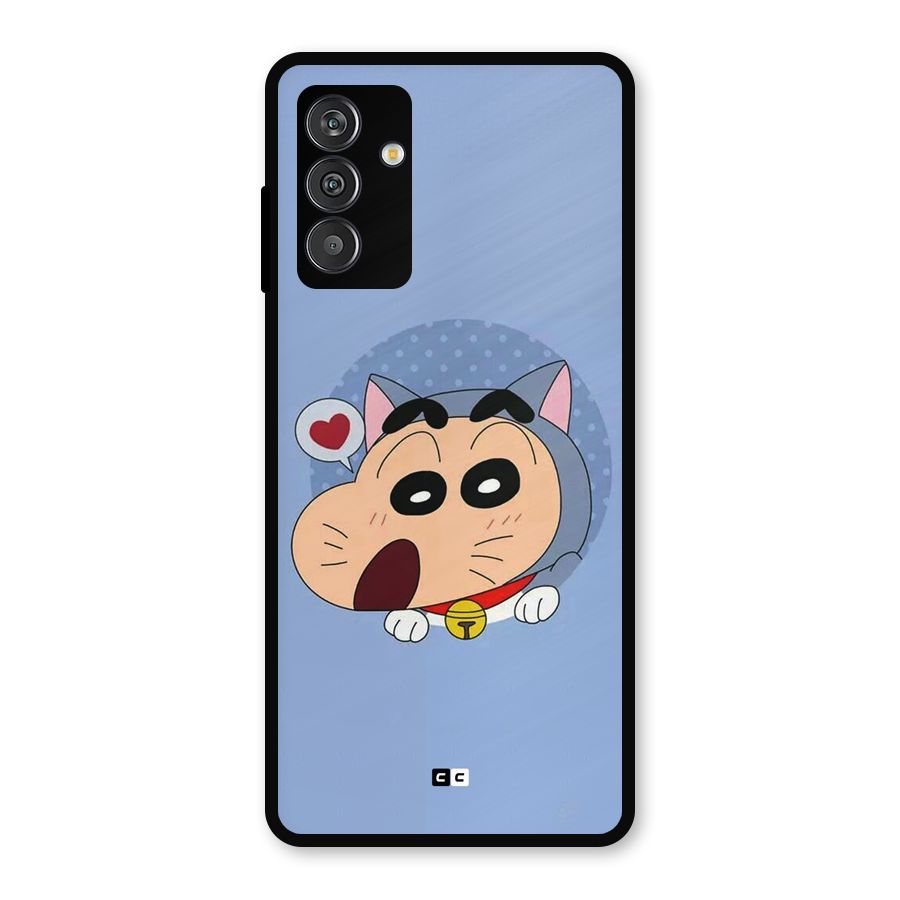 Cat Shinchan Metal Back Case for Galaxy M13