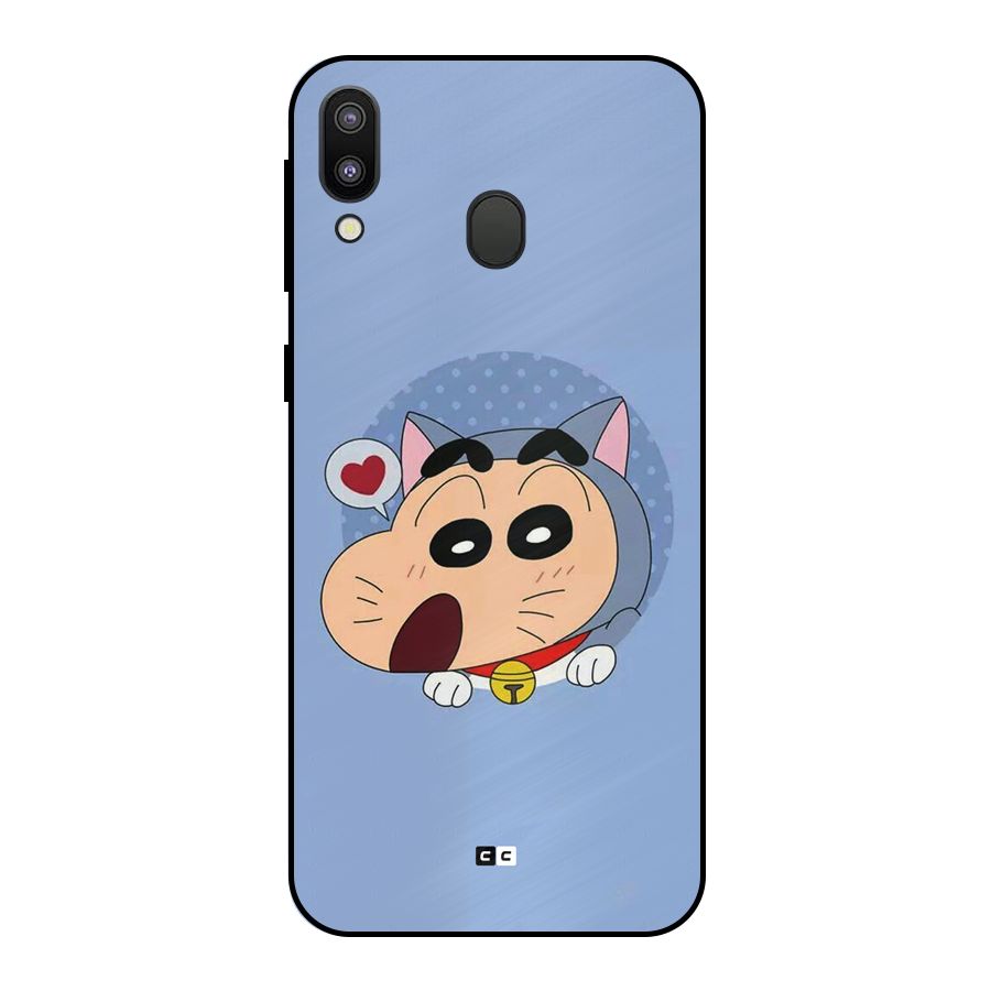 Cat Shinchan Metal Back Case for Galaxy M20