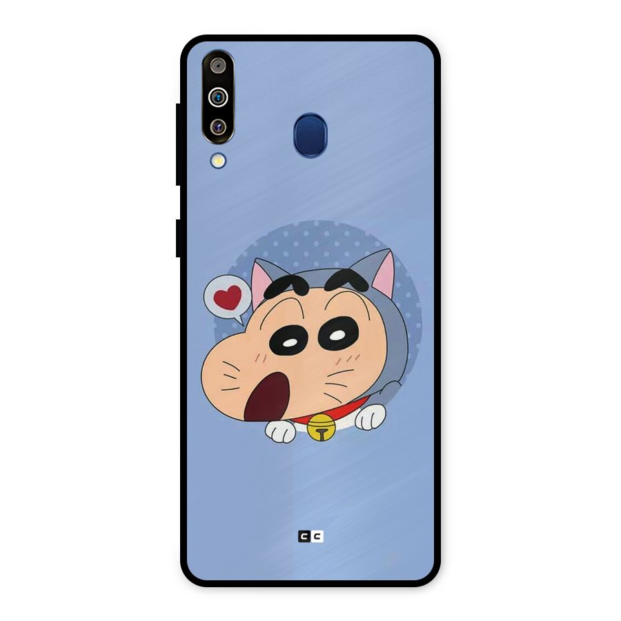 Cat Shinchan Metal Back Case for Galaxy M30