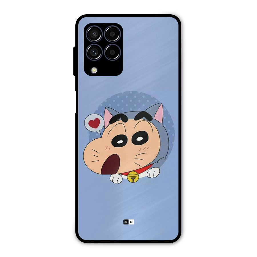 Cat Shinchan Metal Back Case for Galaxy M53 5G
