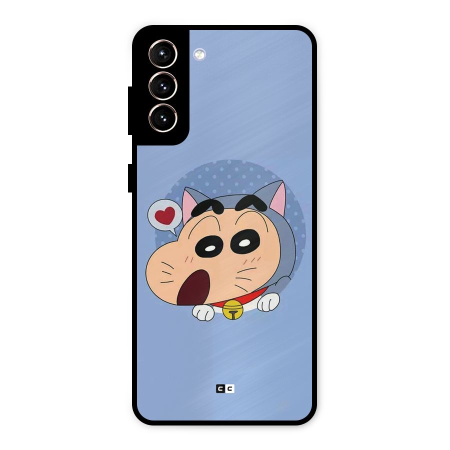 Cat Shinchan Metal Back Case for Galaxy S21 Plus