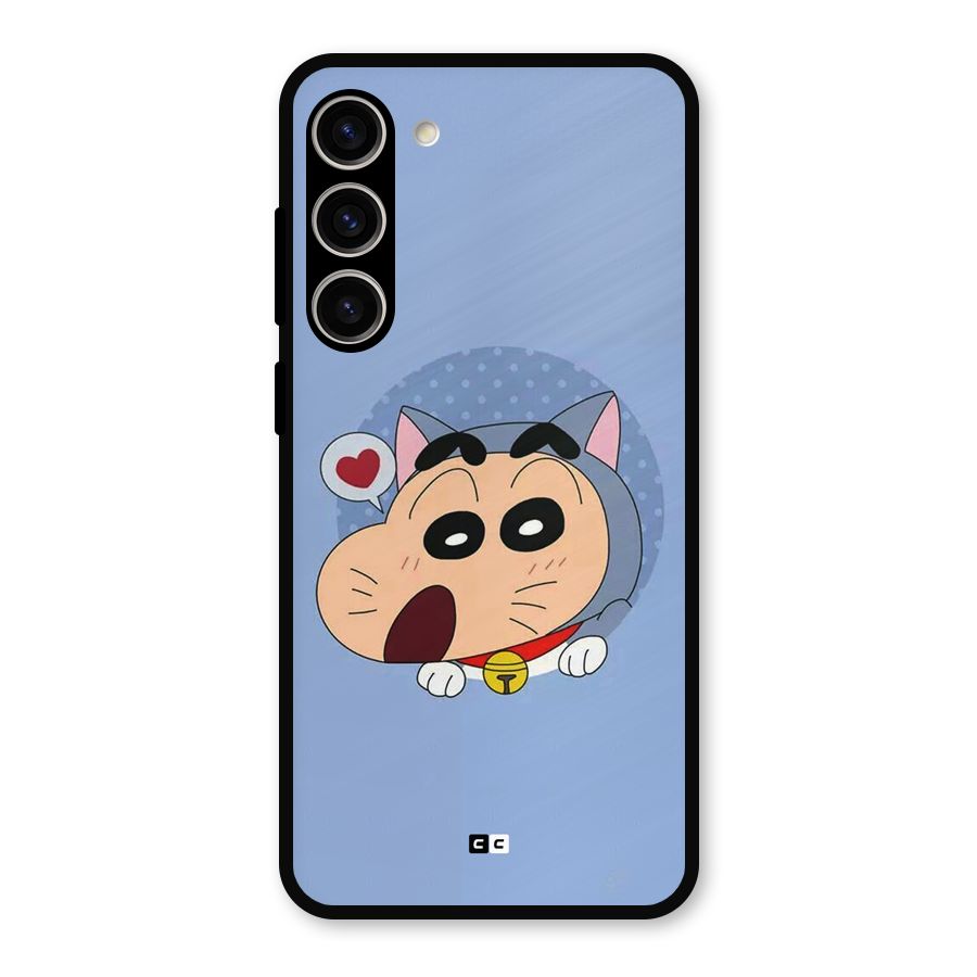 Cat Shinchan Metal Back Case for Galaxy S23 Plus