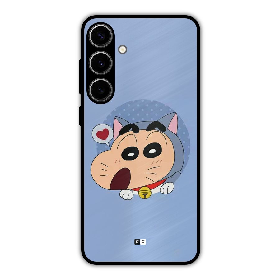 Cat Shinchan Metal Back Case for Galaxy S24 Plus