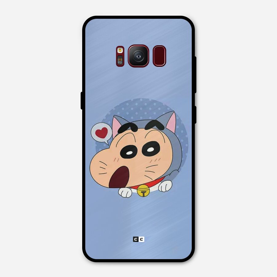 Cat Shinchan Metal Back Case for Galaxy S8
