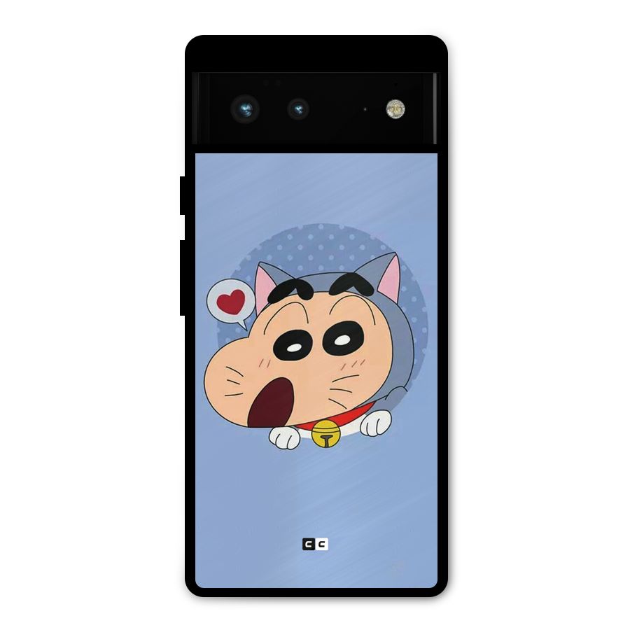 Cat Shinchan Metal Back Case for Google Pixel 6