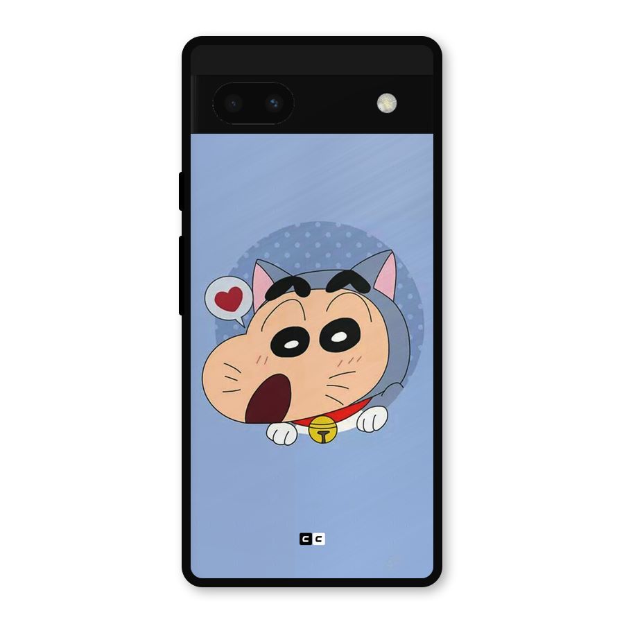 Cat Shinchan Metal Back Case for Google Pixel 6a