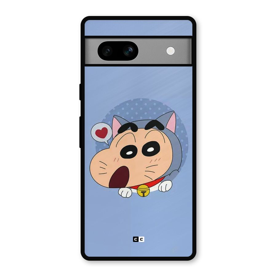 Cat Shinchan Metal Back Case for Google Pixel 7a