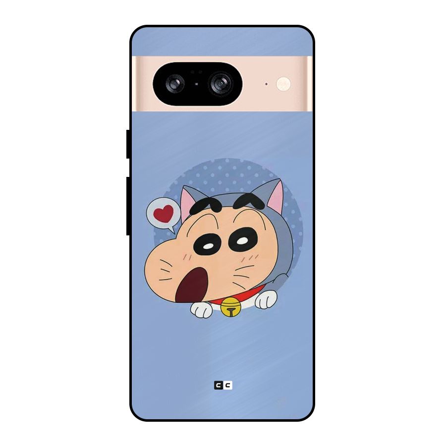 Cat Shinchan Metal Back Case for Google Pixel 8