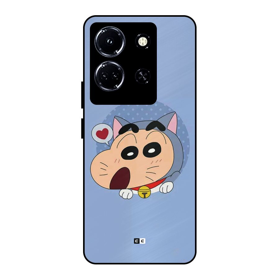 Cat Shinchan Metal Back Case for Infinix Note 30 5G