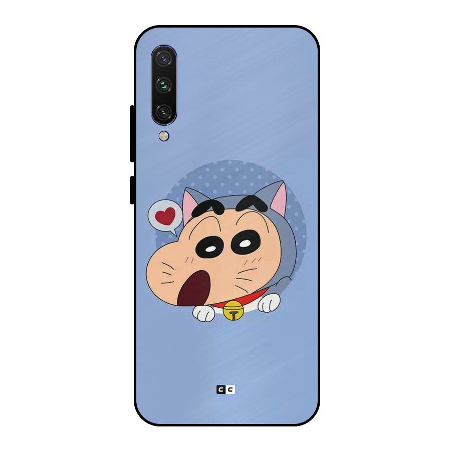 Cat Shinchan Metal Back Case for Mi A3