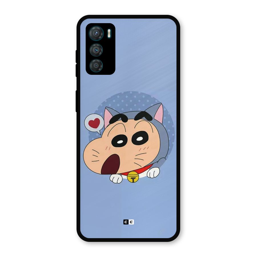 Cat Shinchan Metal Back Case for Moto G42