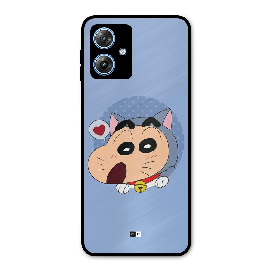 Cat Shinchan Metal Back Case for Moto G54