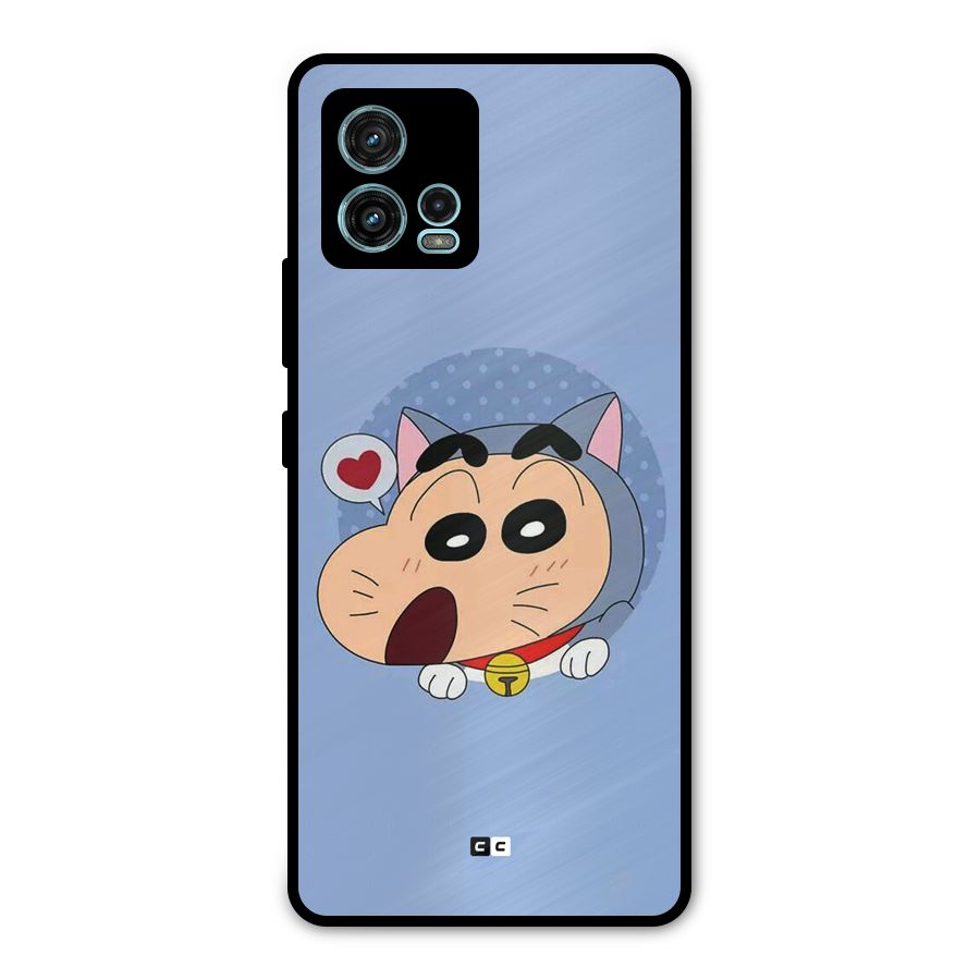 Cat Shinchan Metal Back Case for Moto G72