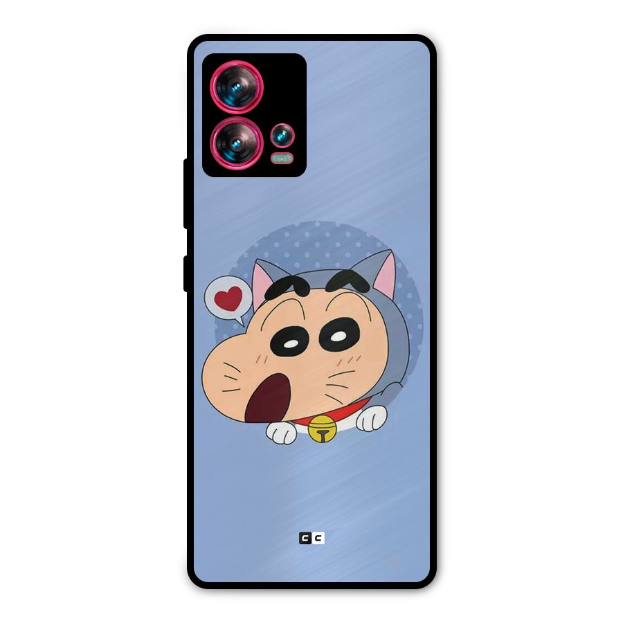 Cat Shinchan Metal Back Case for Motorola Edge 30 Fusion