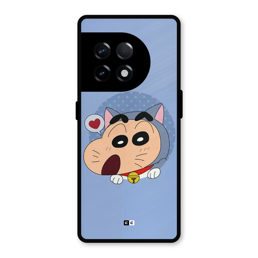 Cat Shinchan Metal Back Case for OnePlus 11R