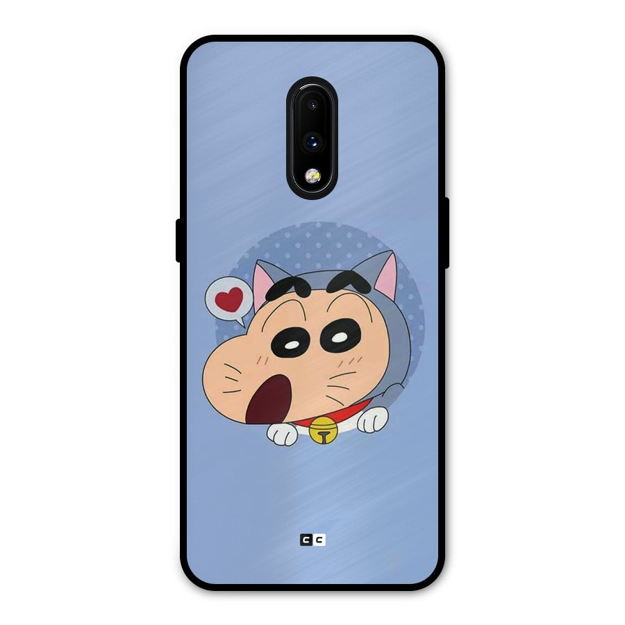 Cat Shinchan Metal Back Case for OnePlus 7