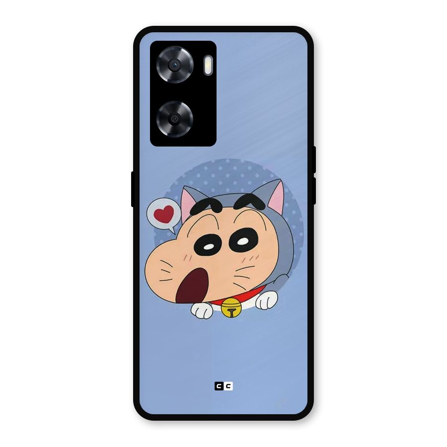 Cat Shinchan Metal Back Case for Oppo A77
