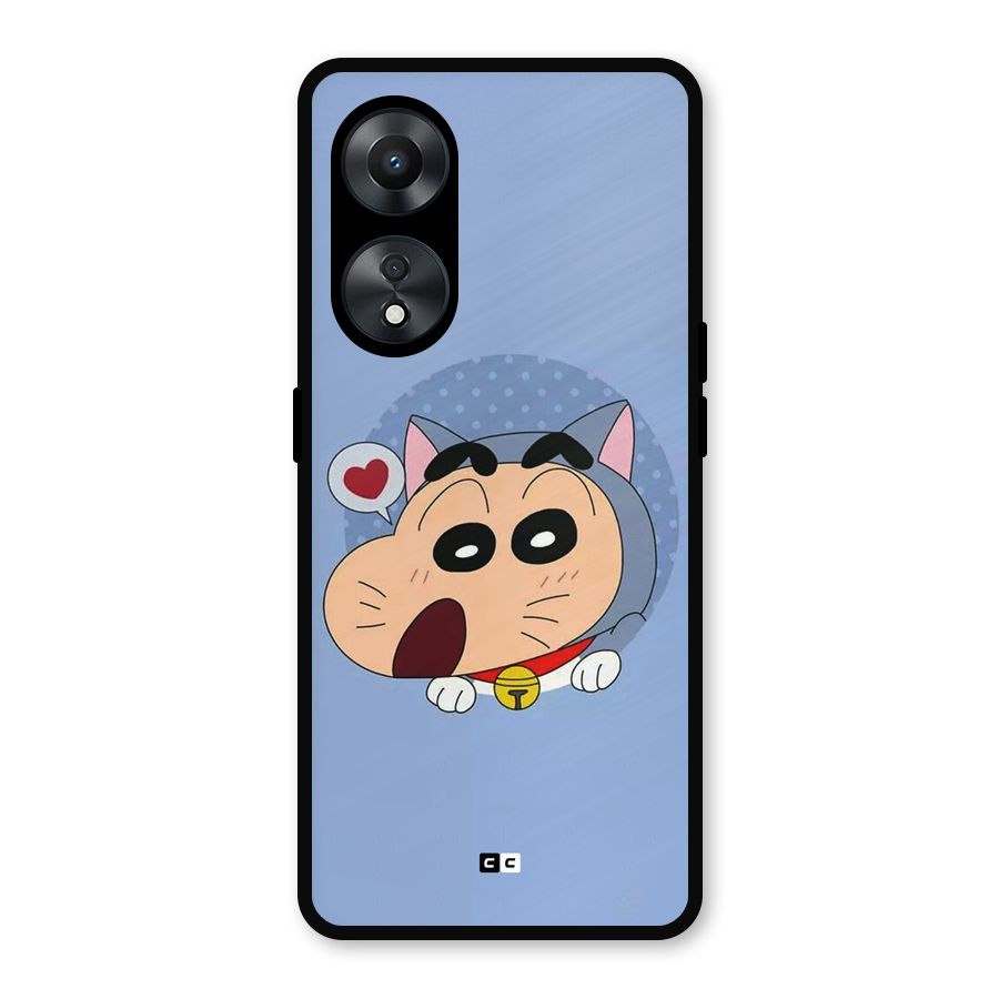 Cat Shinchan Metal Back Case for Oppo A78