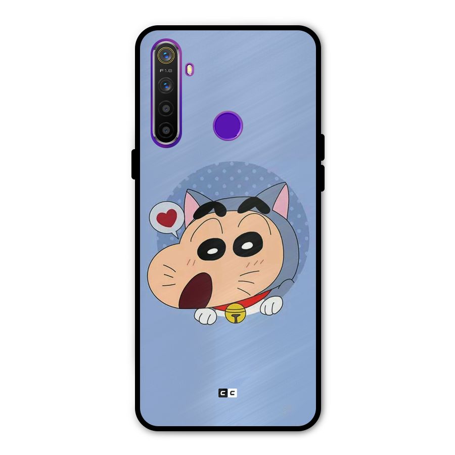 Cat Shinchan Metal Back Case for Realme 5
