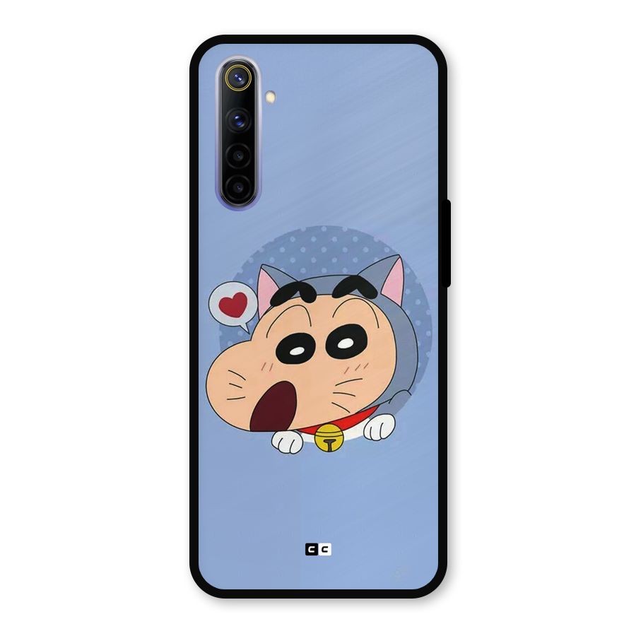Cat Shinchan Metal Back Case for Realme 6i