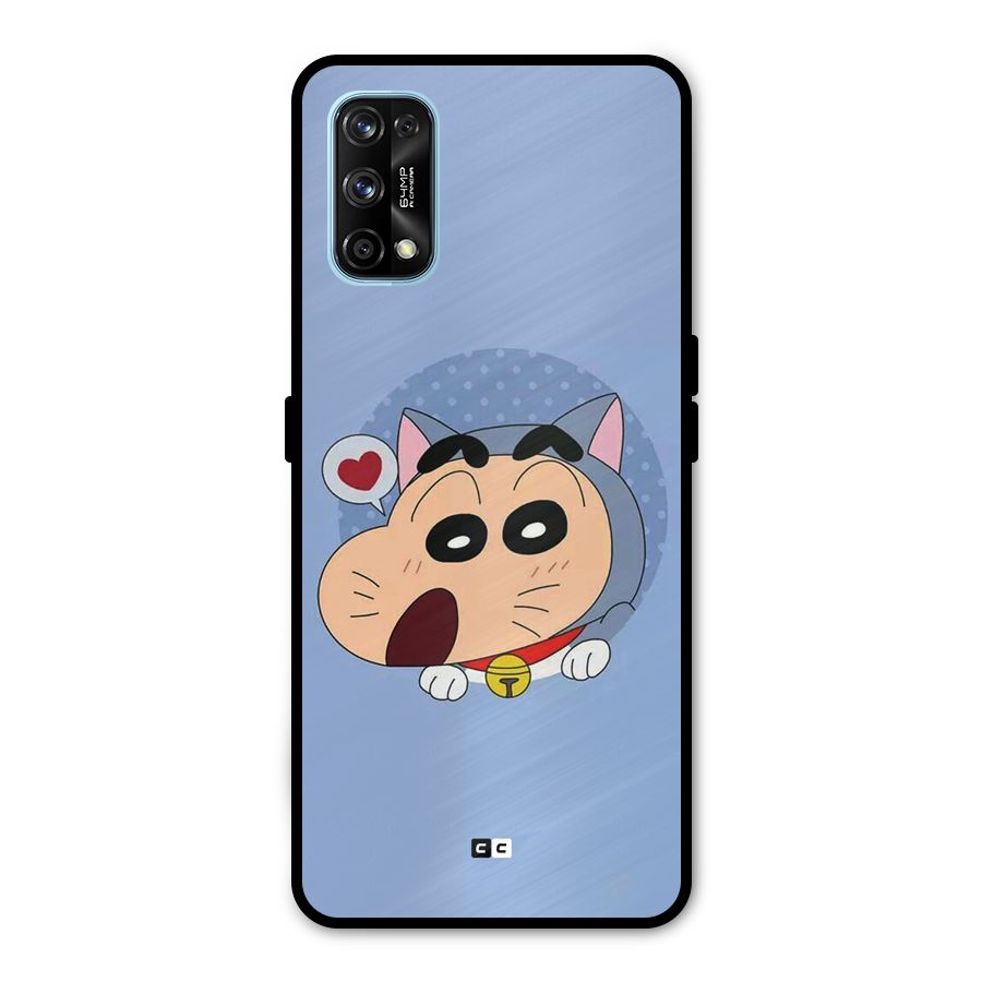 Cat Shinchan Metal Back Case for Realme 7 Pro