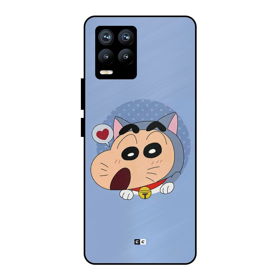 Cat Shinchan Metal Back Case for Realme 8