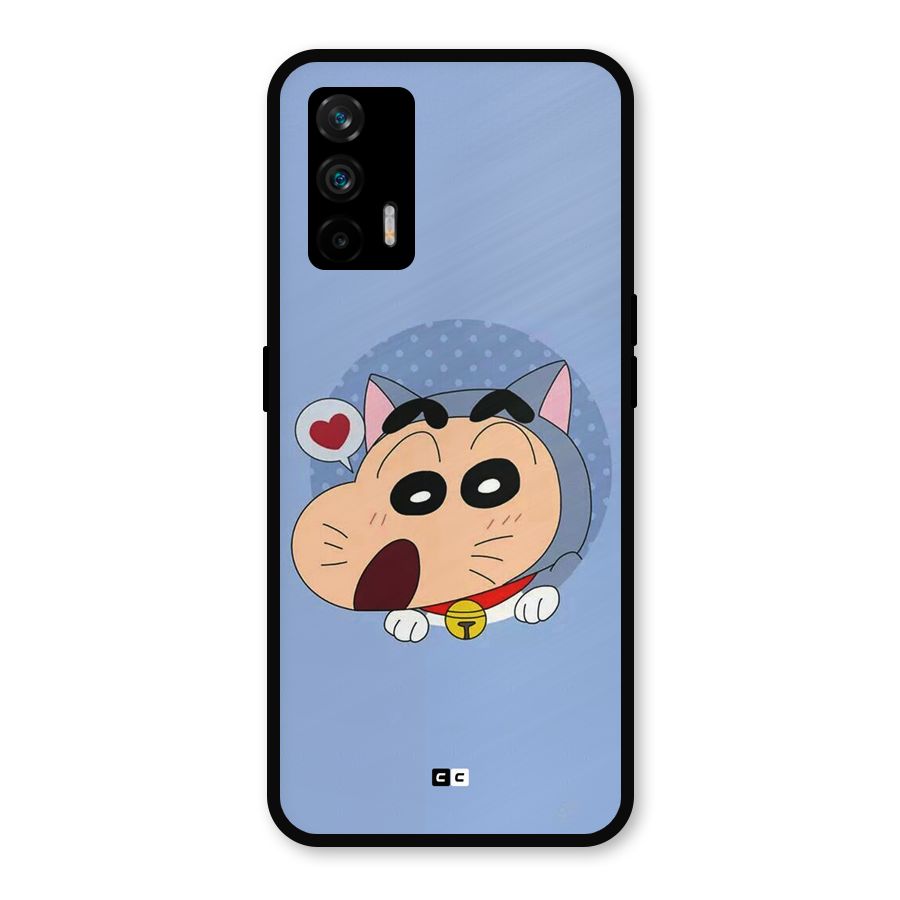 Cat Shinchan Metal Back Case for Realme X7 Max