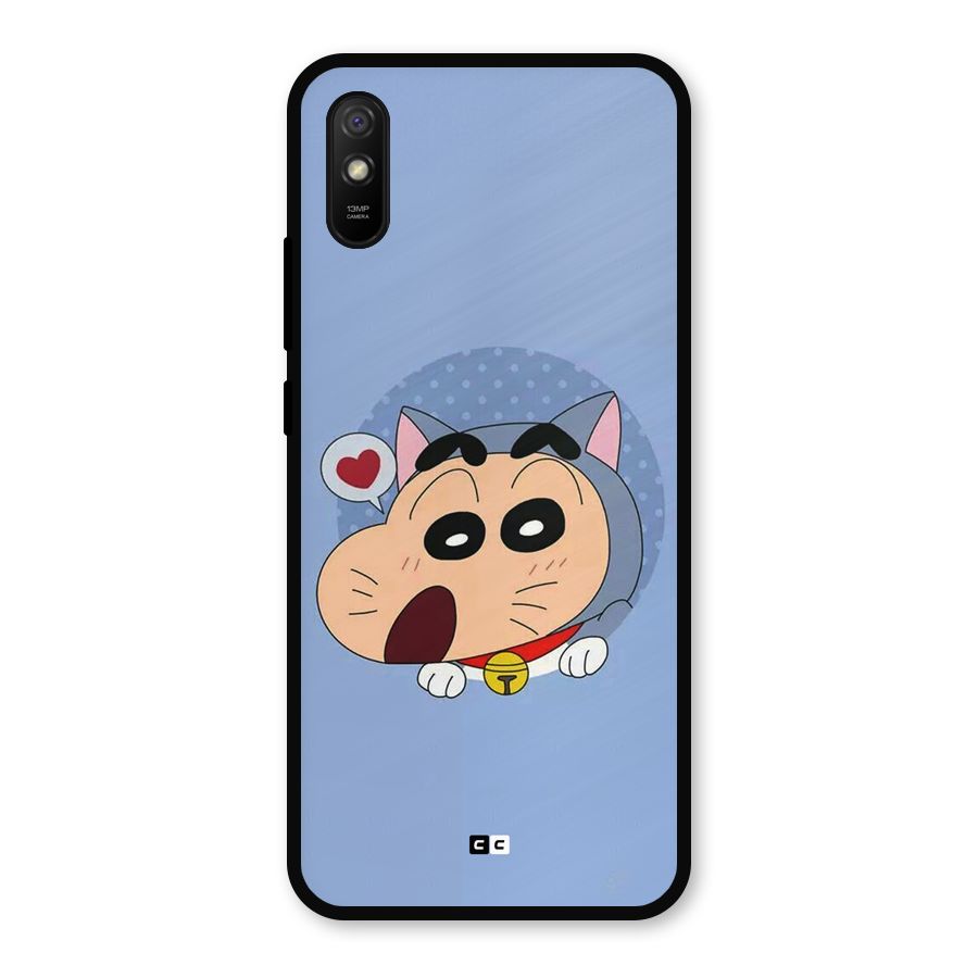 Cat Shinchan Metal Back Case for Redmi 9i