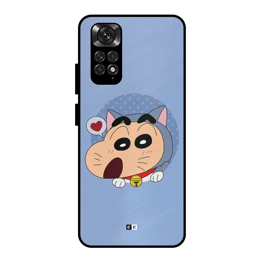 Cat Shinchan Metal Back Case for Redmi Note 11 Pro