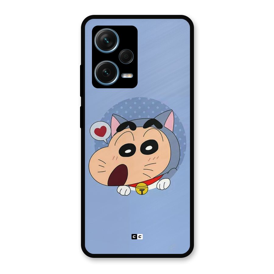 Cat Shinchan Metal Back Case for Redmi Note 12 Pro Plus 5G