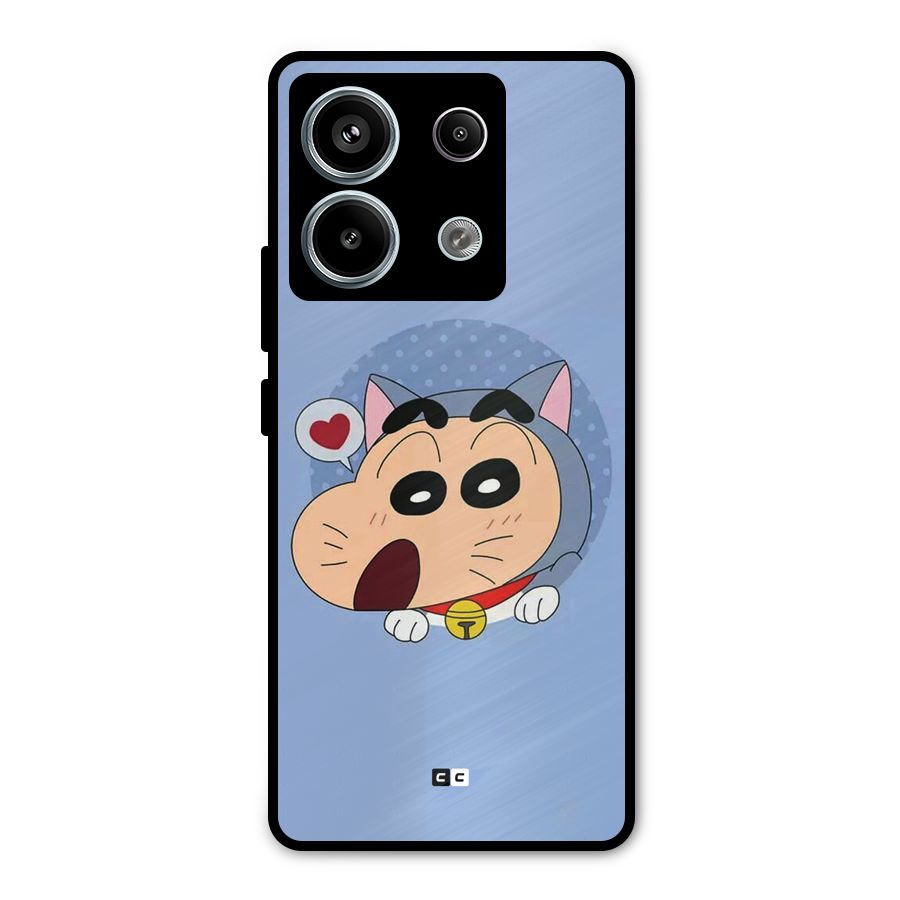 Cat Shinchan Metal Back Case for Redmi Note 13 Pro 5G