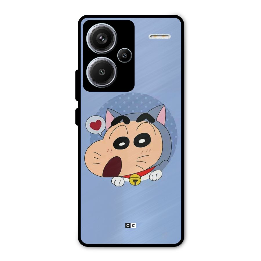 Cat Shinchan Metal Back Case for Redmi Note 13 Pro Plus