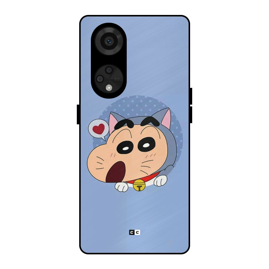 Cat Shinchan Metal Back Case for Reno8 T 5G