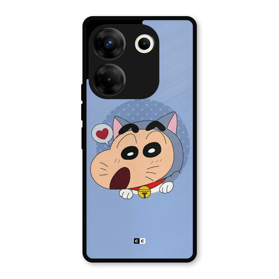 Cat Shinchan Metal Back Case for Tecno Camon 20