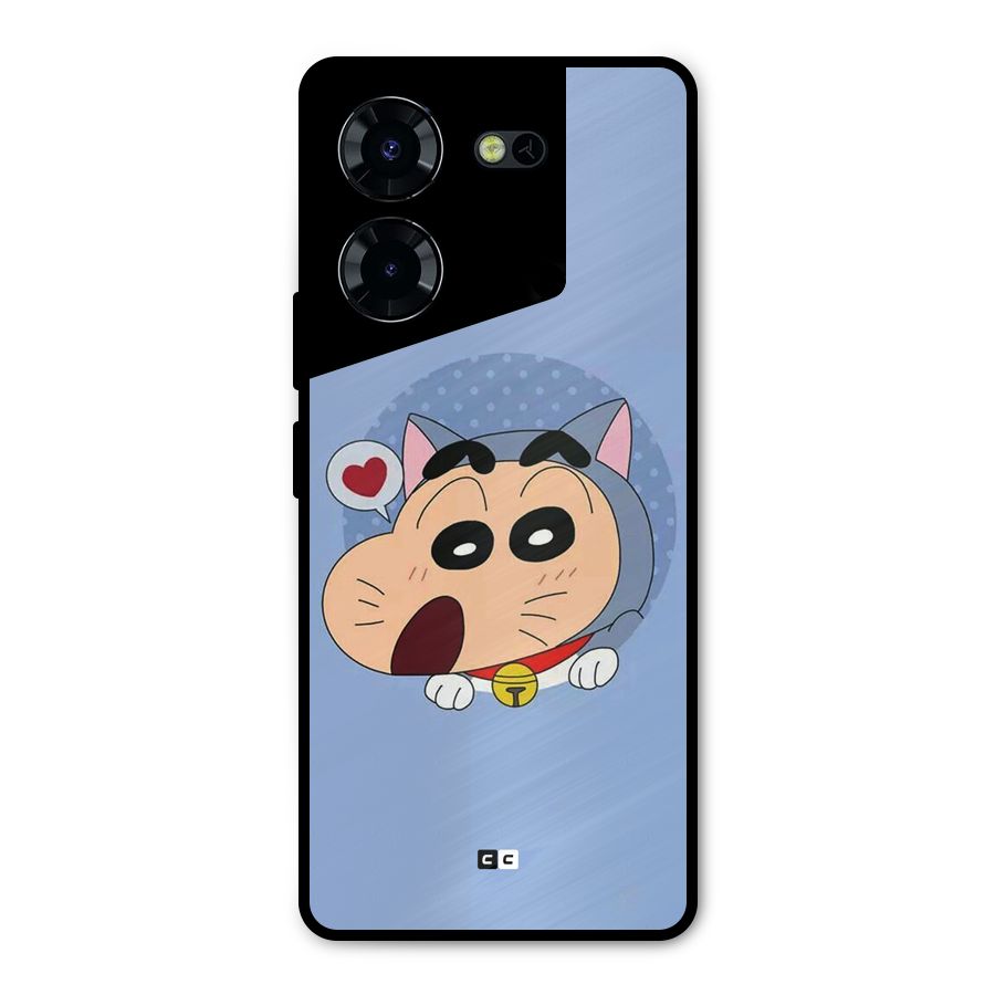 Cat Shinchan Metal Back Case for Tecno Pova 5 Pro 5G