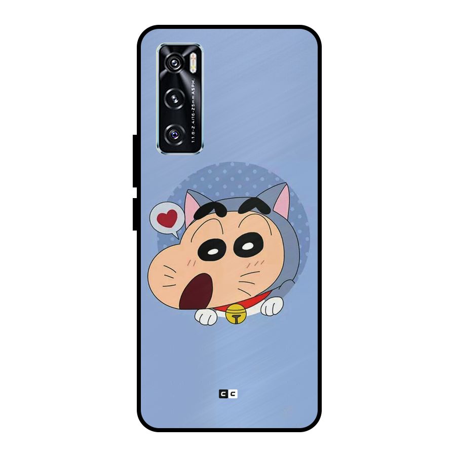 Cat Shinchan Metal Back Case for Vivo V20 SE